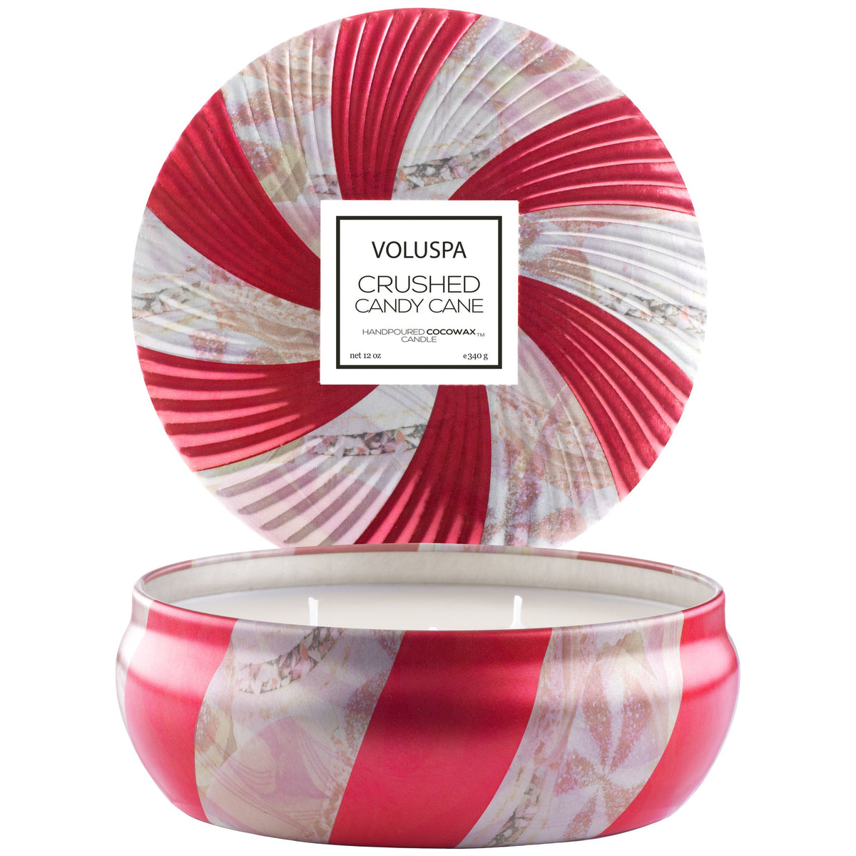 Crushed Candy Cane - Limited Edition 3 Wick Tin Candle - 1