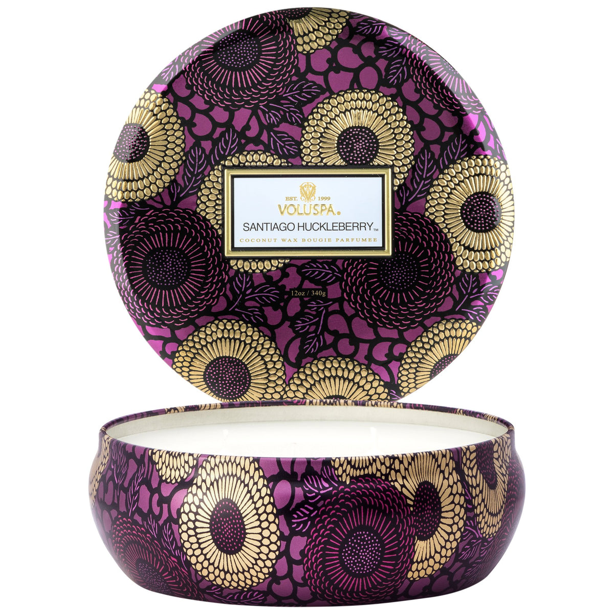 Santiago Huckleberry - 3 Wick Tin Candle - 2