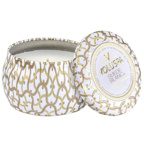 Suede Blanc - Mini Tin Candle