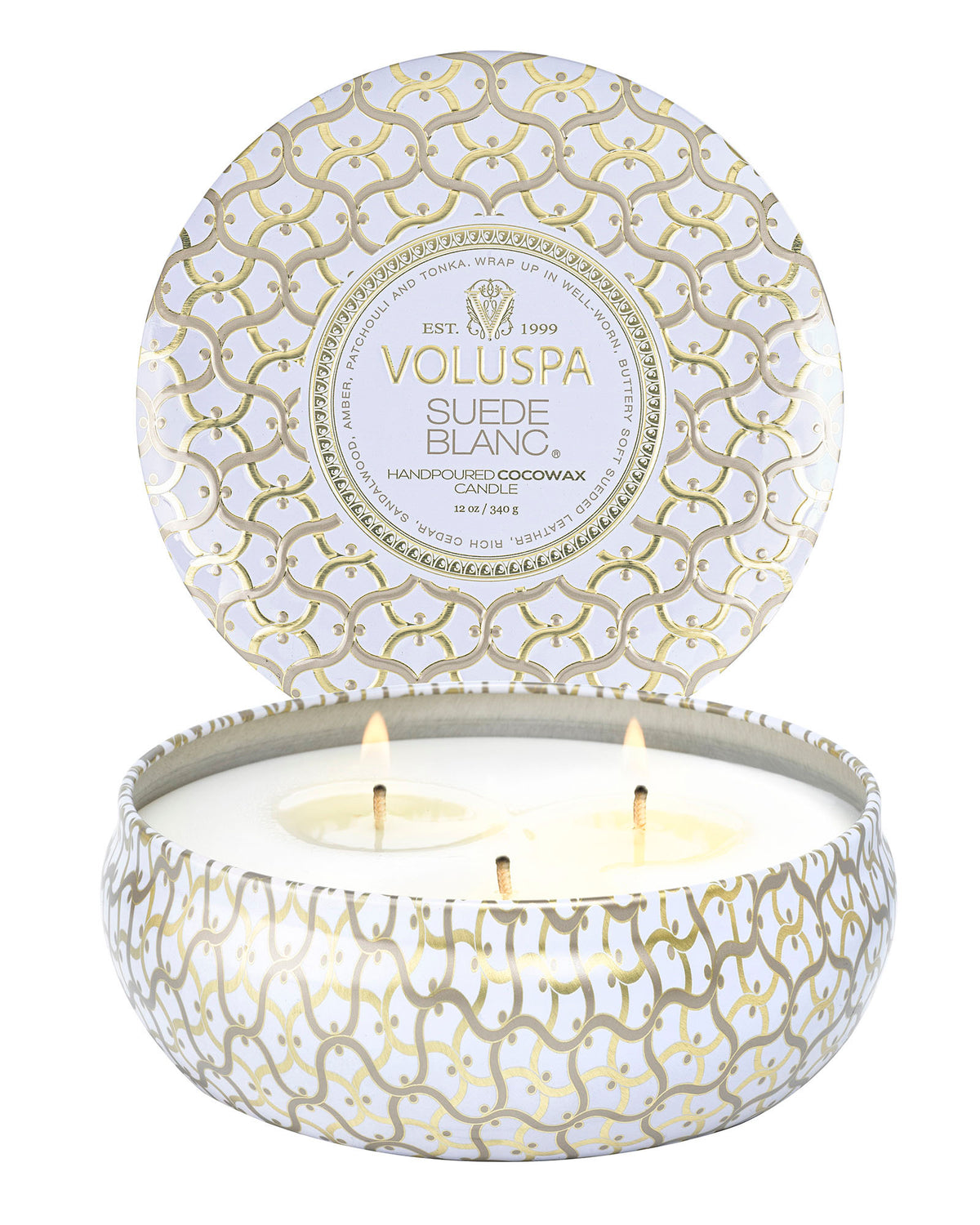 Suede Blanc - 3 Wick Tin Candle - 3