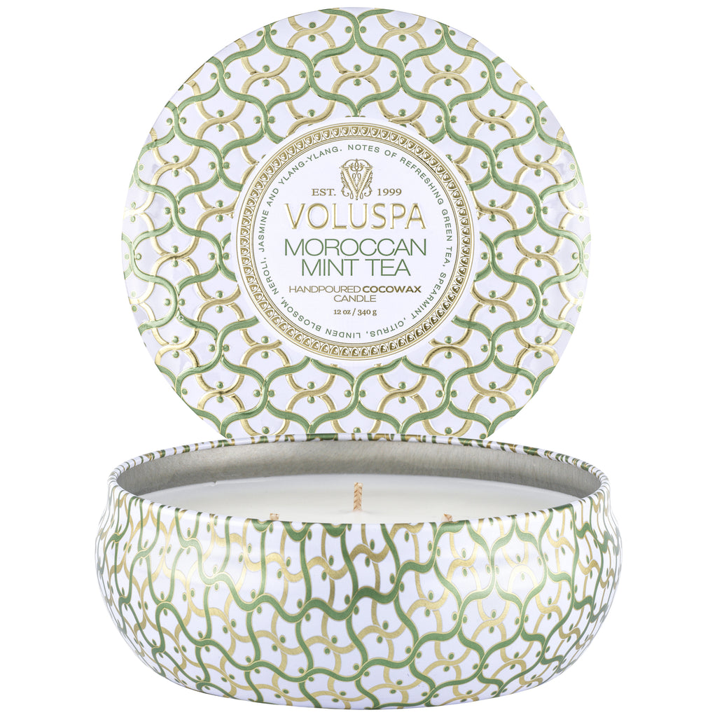 Moroccan Mint Tea - 3 Wick Tin Candle Zoom - 4
