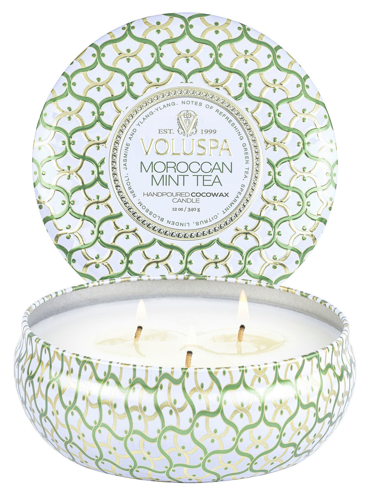 Moroccan Mint Tea - 3 Wick Tin Candle Zoom - 3