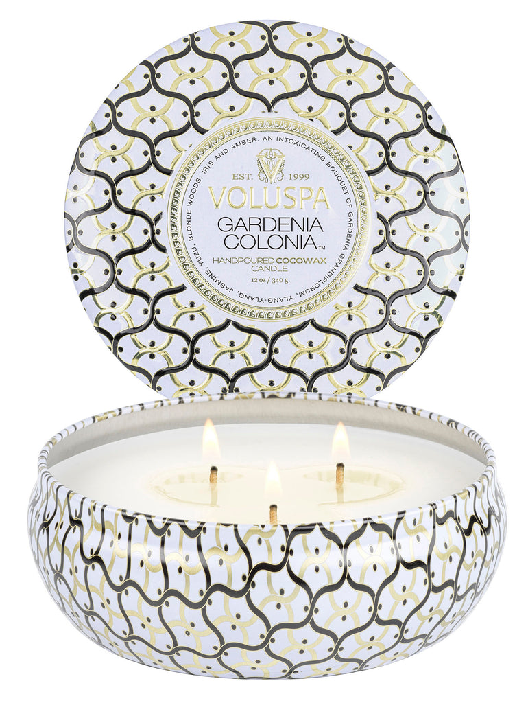 Gardenia Colonia - 3 Wick Tin Candle Zoom - 3