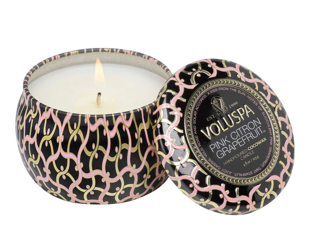 Pink Citron Grapefruit - Mini Tin Candle Zoom - 3