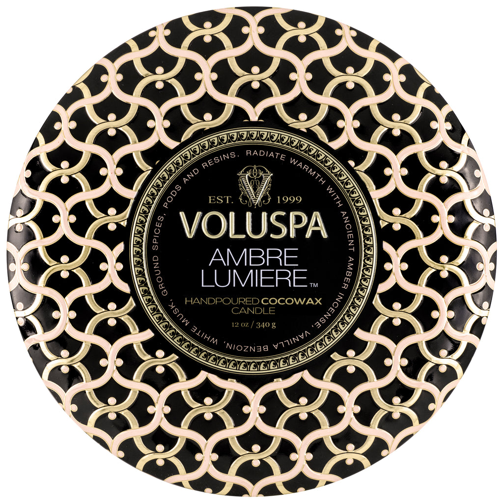 Ambre Lumiere - 3 Wick Tin Candle Zoom - 1