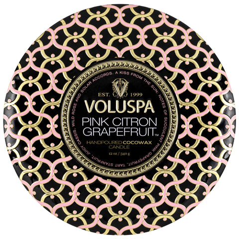 Pink Citron Grapefruit - 3 Wick Tin Candle