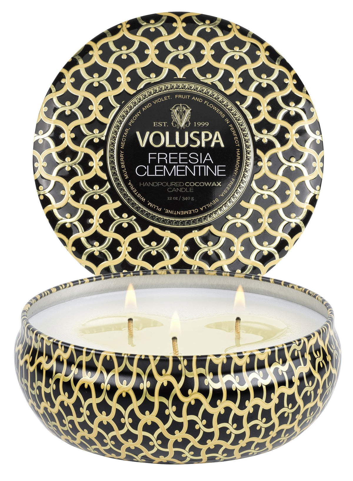 Freesia Clementine - 3 Wick Tin Candle - 3