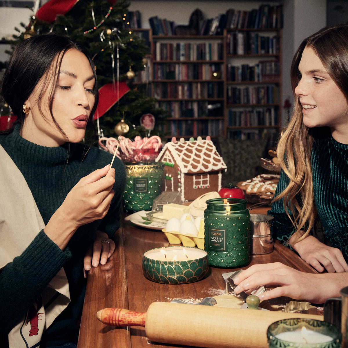 Noble Fir Garland - 3 Wick Tin Candle - 2