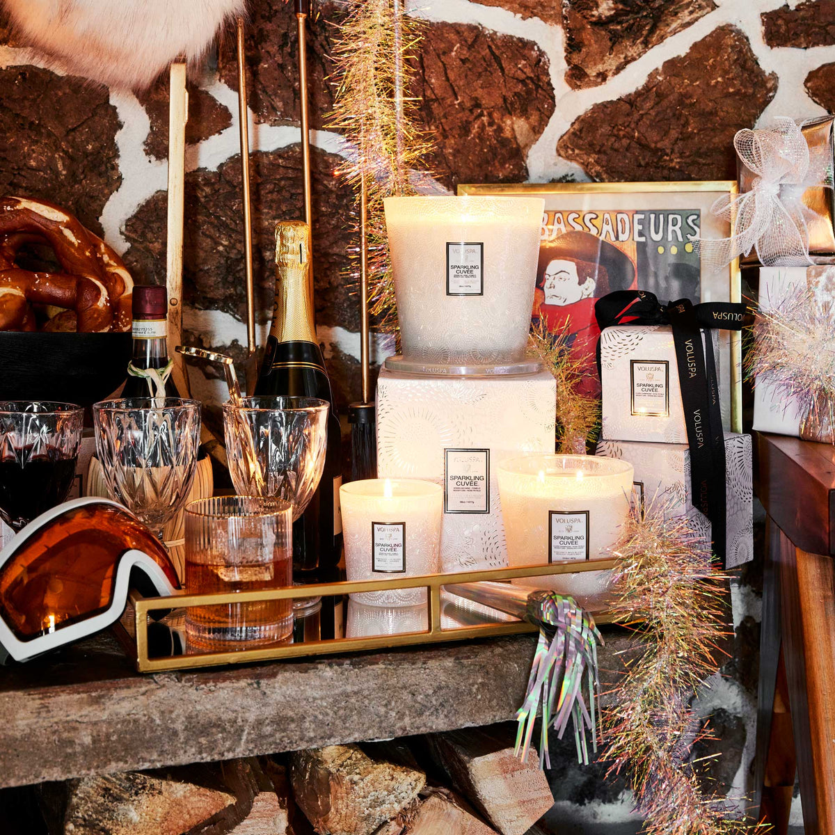 Sparkling Cuvée - 3 Wick Hearth Candle - 2