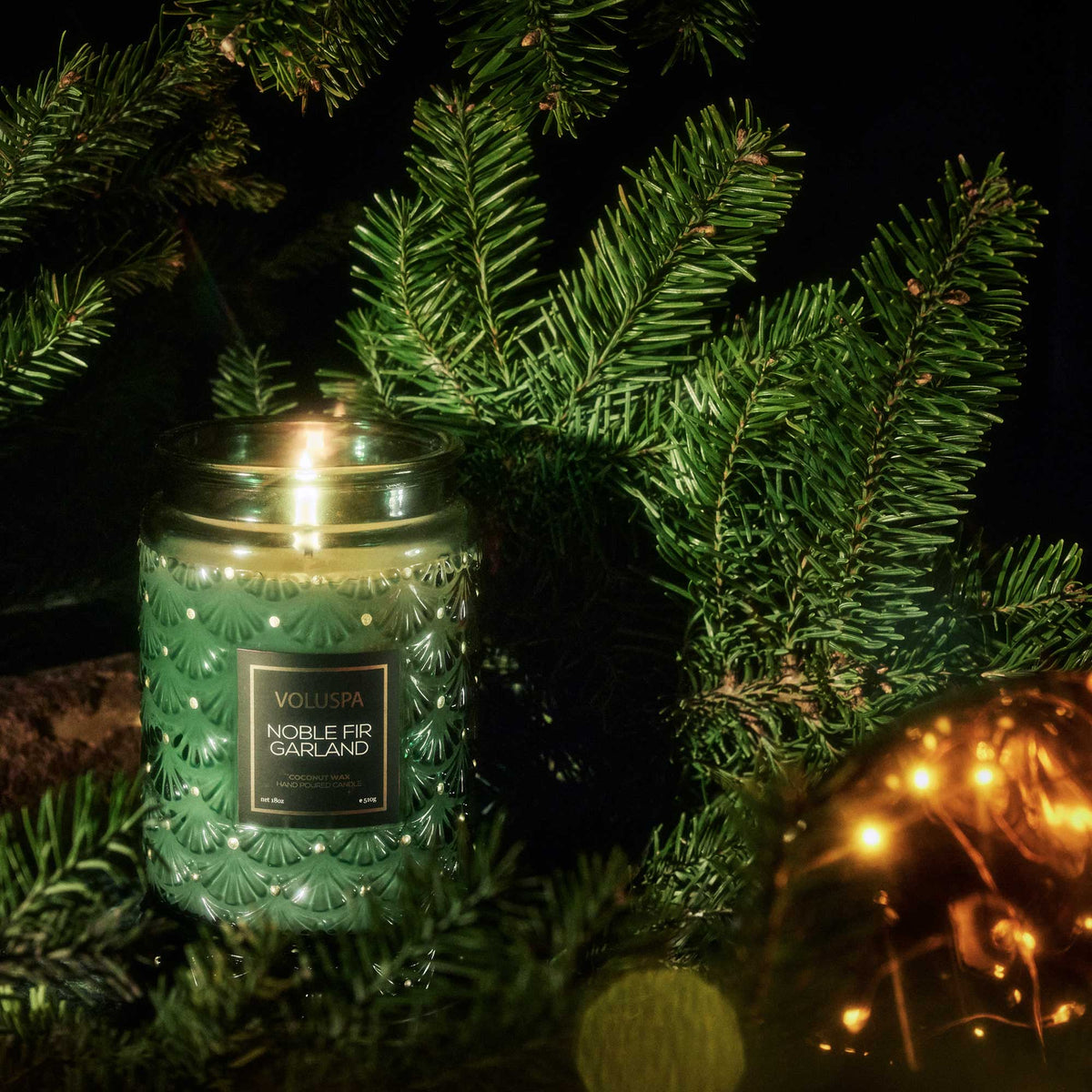 Noble Fir Garland - Large Jar Candle - 3