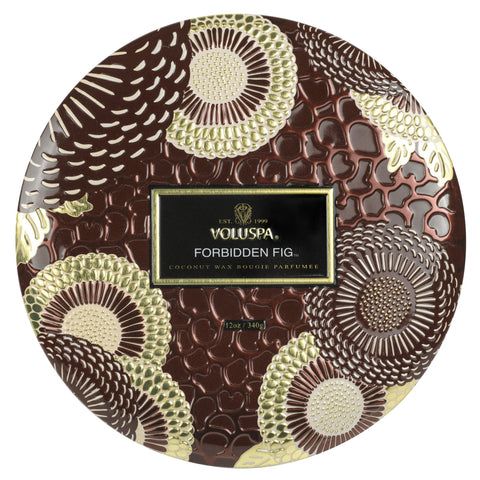 Forbidden Fig - 3 Wick Tin Candle