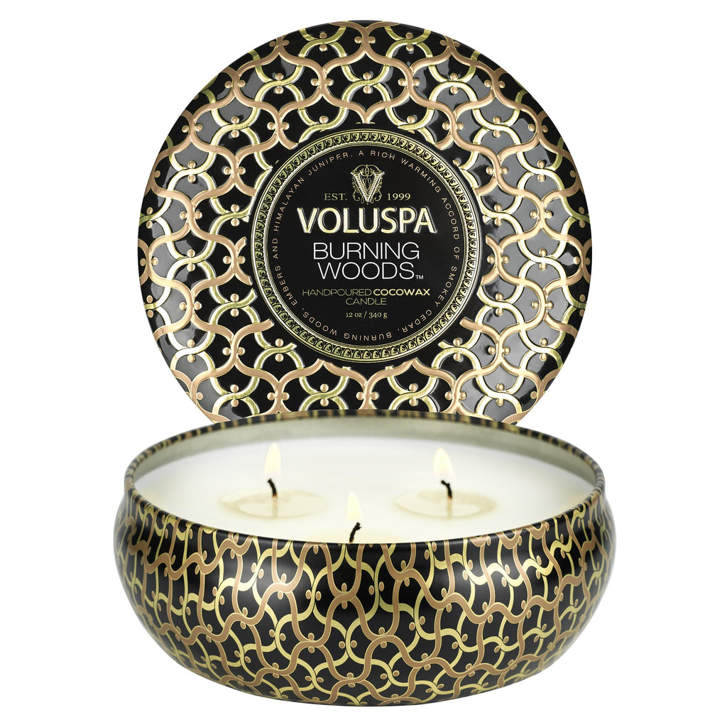 Burning Woods - 3 Wick Tin Candle Zoom - 4