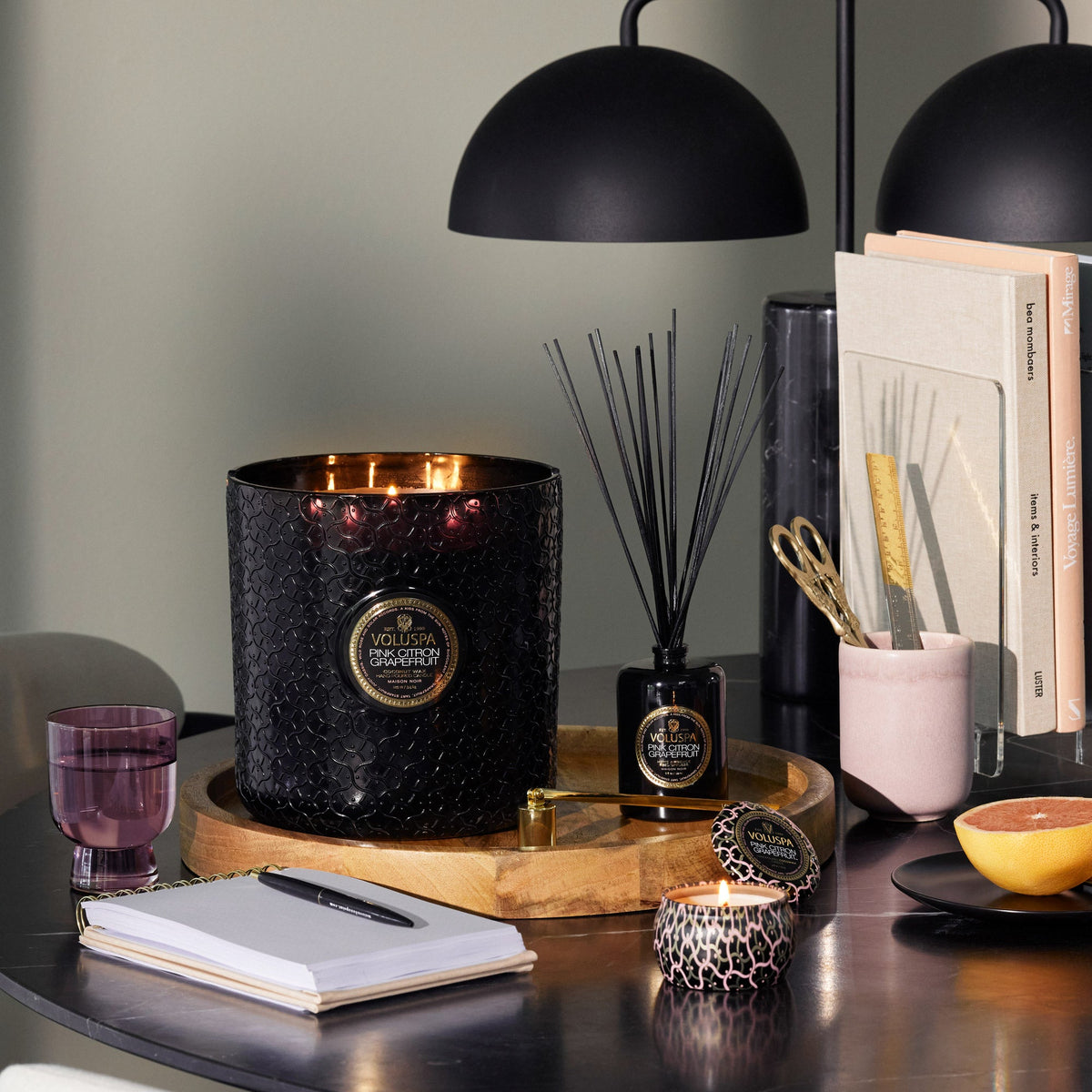 Pink Citron Grapefruit - 5 Wick Hearth Candle - 2