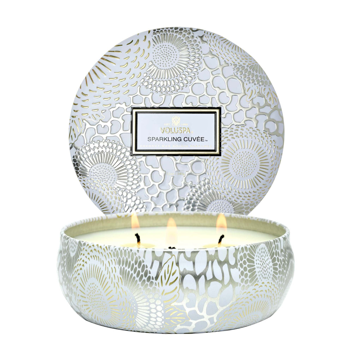 Sparkling Cuvée - 3 Wick Tin Candle - 3