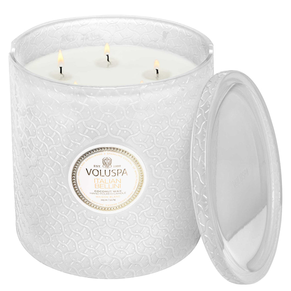 Italian Bellini - 5 Wick Hearth Candle Zoom - 3