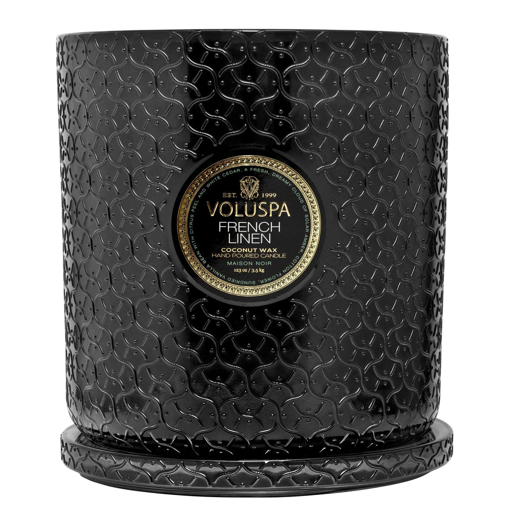 French Linen - 5 Wick Hearth Candle Zoom - 4