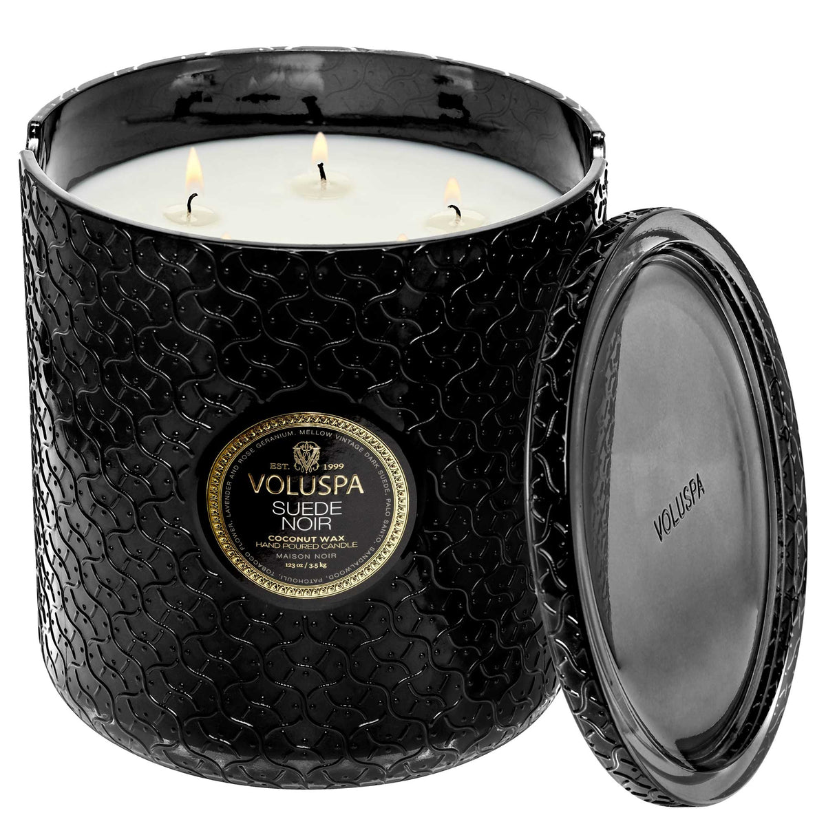 Suede Noir - 5 Wick Hearth Candle - 3