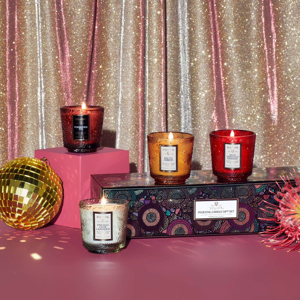 Japonica Best-Sellers - 4 Petite Pedestal Candle Gift Set - 2