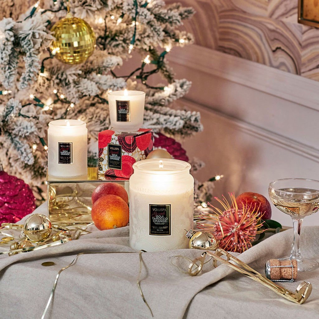 Spiced Goji Tarocco Orange - Petite Pedestal Candle Zoom - 2