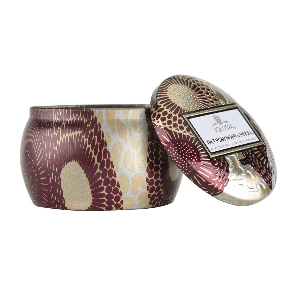 Gilt Pomander & Hinoki - Mini Tin Candle Zoom - 6