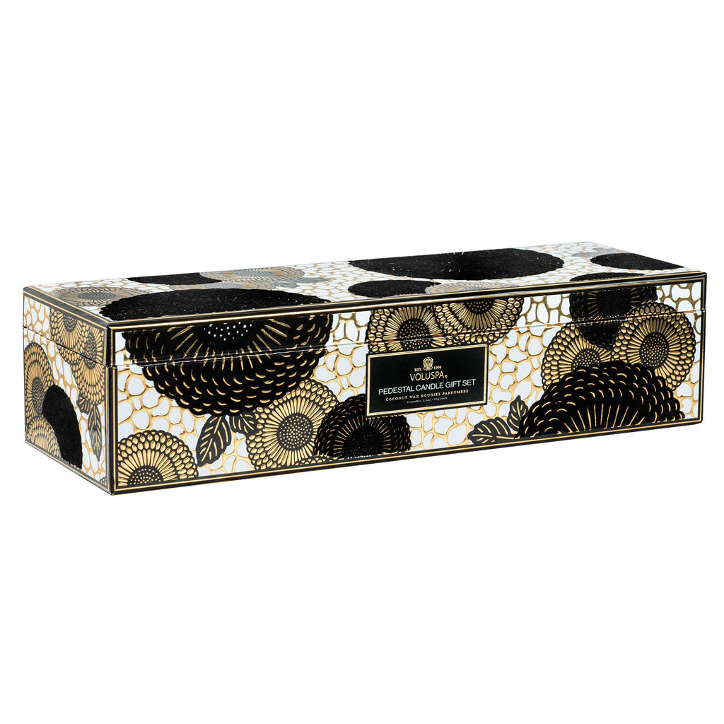Japonica Holiday - 4 Petite Pedestal Candle Gift Set Zoom - 6