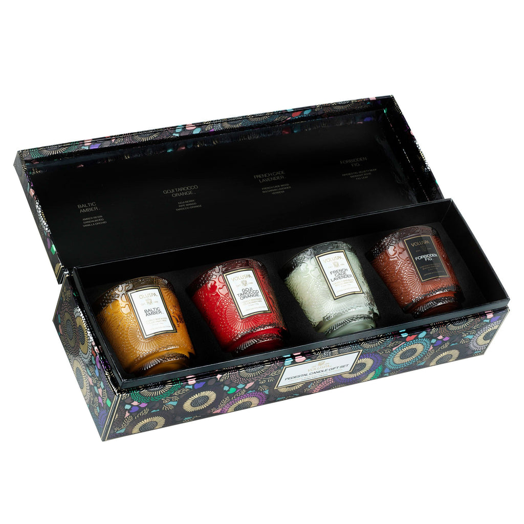 Japonica Best-Sellers - 4 Petite Pedestal Candle Gift Set Zoom - 3