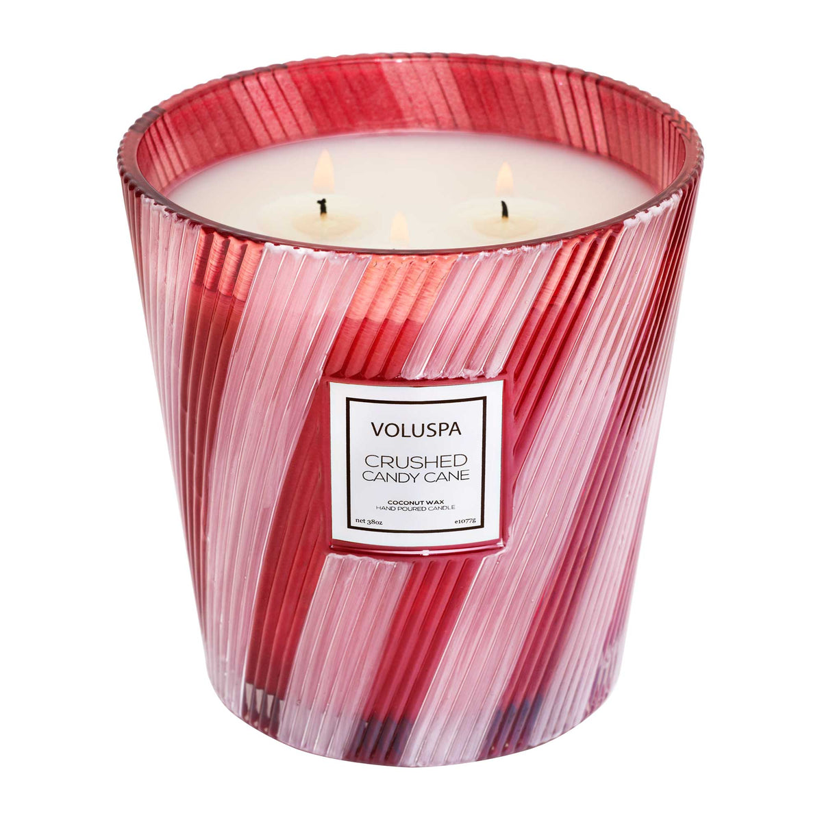Crushed Candy Cane - 3 Wick Hearth Candle - 1