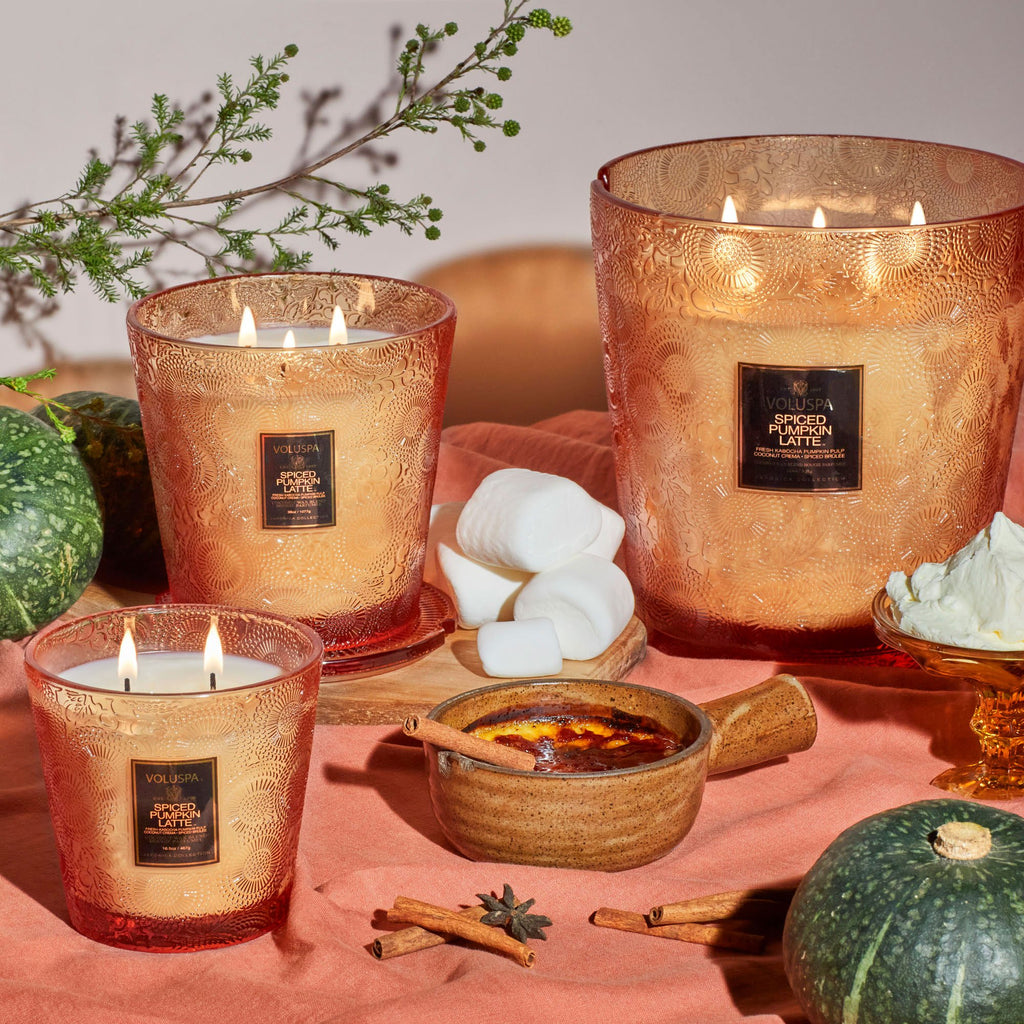 Spiced Pumpkin Latte - 5 Wick Hearth Candle Zoom - 3