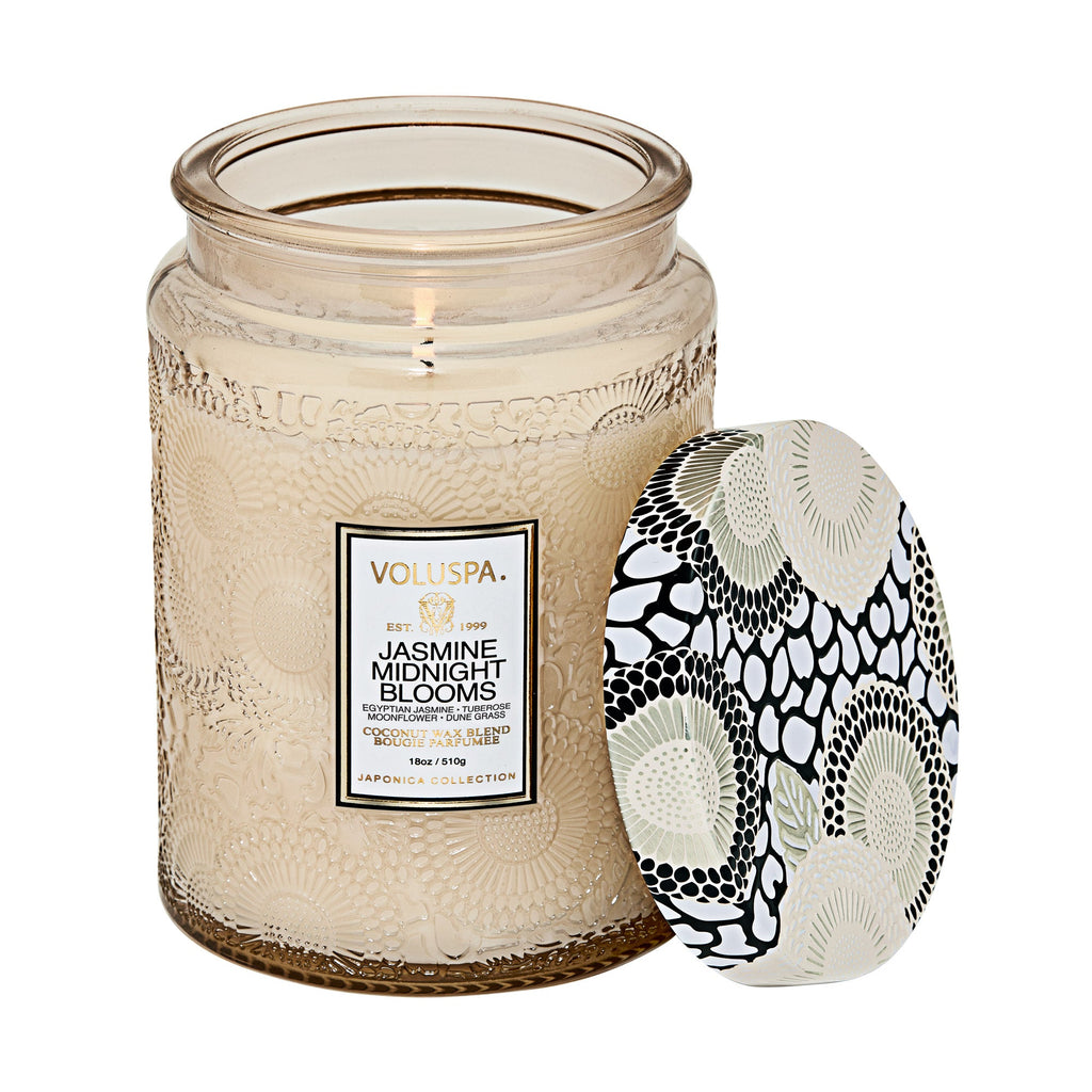 Jasmine Midnight Blooms - Large Jar Candle Zoom - 1