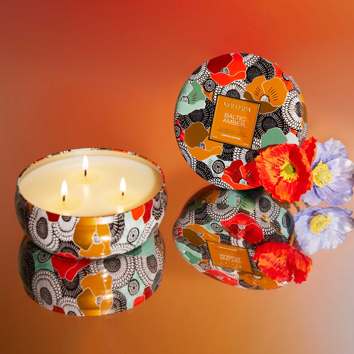 XXV Anniversary Baltic Amber - 3 Wick Tin Candle - 2