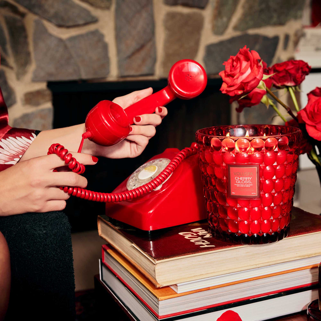 Cherry Gloss - 3 Wick Hearth Candle Zoom - 4