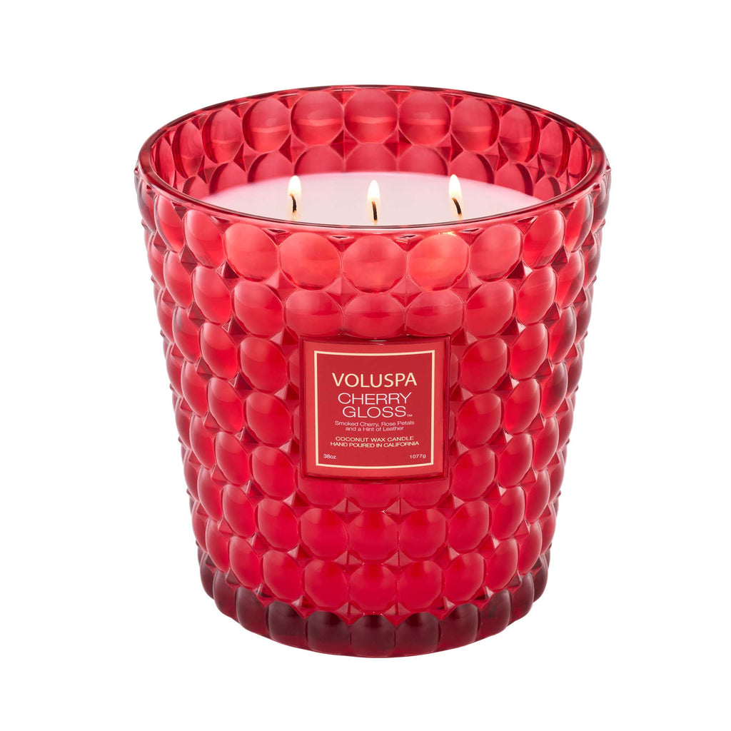 Cherry Gloss - 3 Wick Hearth Candle Zoom - 5