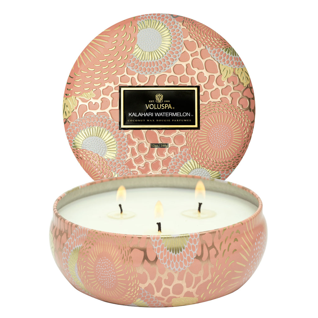 Kalahari Watermelon - 3 Wick Tin Candle Zoom - 5