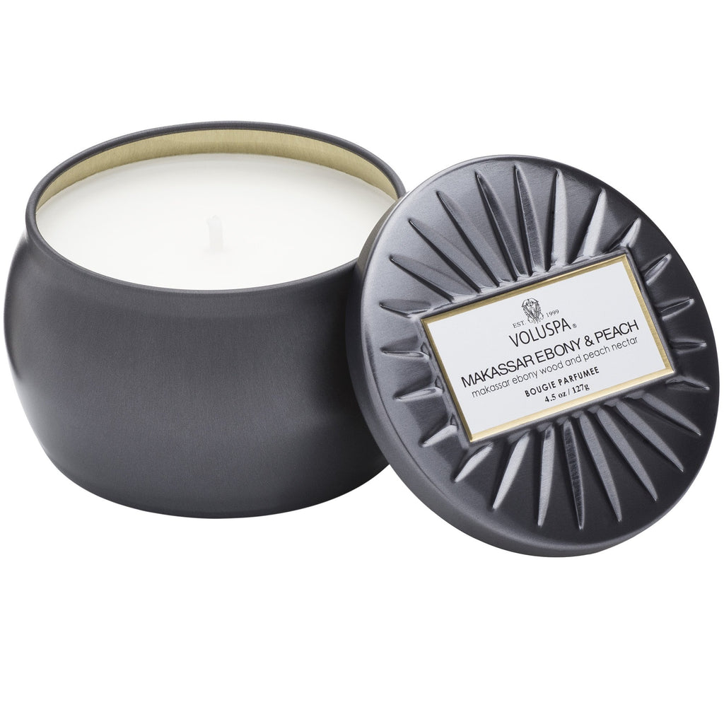Makassar Ebony & Peach - Mini Tin Candle Zoom - 1