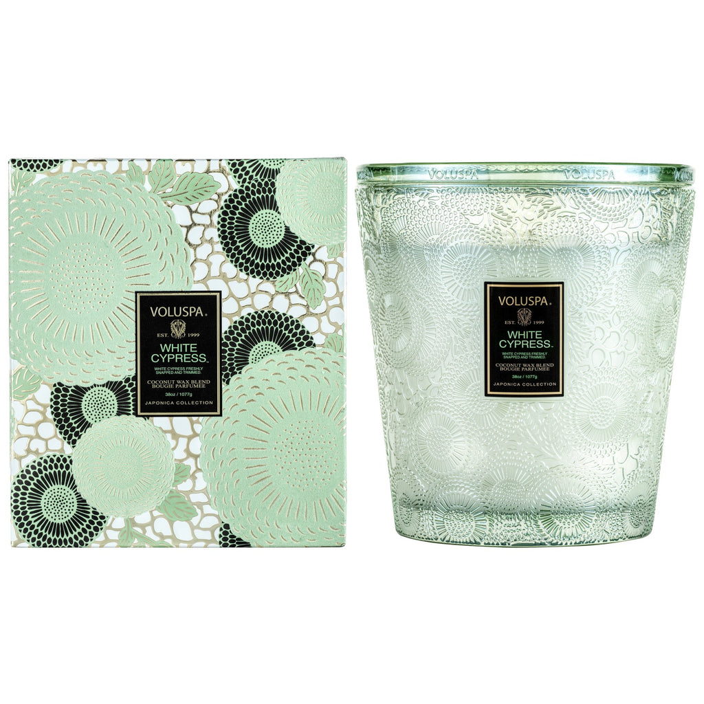 White Cypress - 3 Wick Hearth Candle Zoom - 2